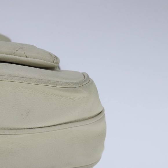 CHANEL Matelasse Chain Shoulder Bag Caviar Skin White CC Auth bs20238 - Picture 14 of 16